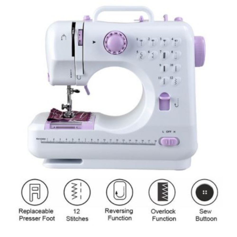 Sewing Jahit - Máquina de coser eléctrica doméstica mini,