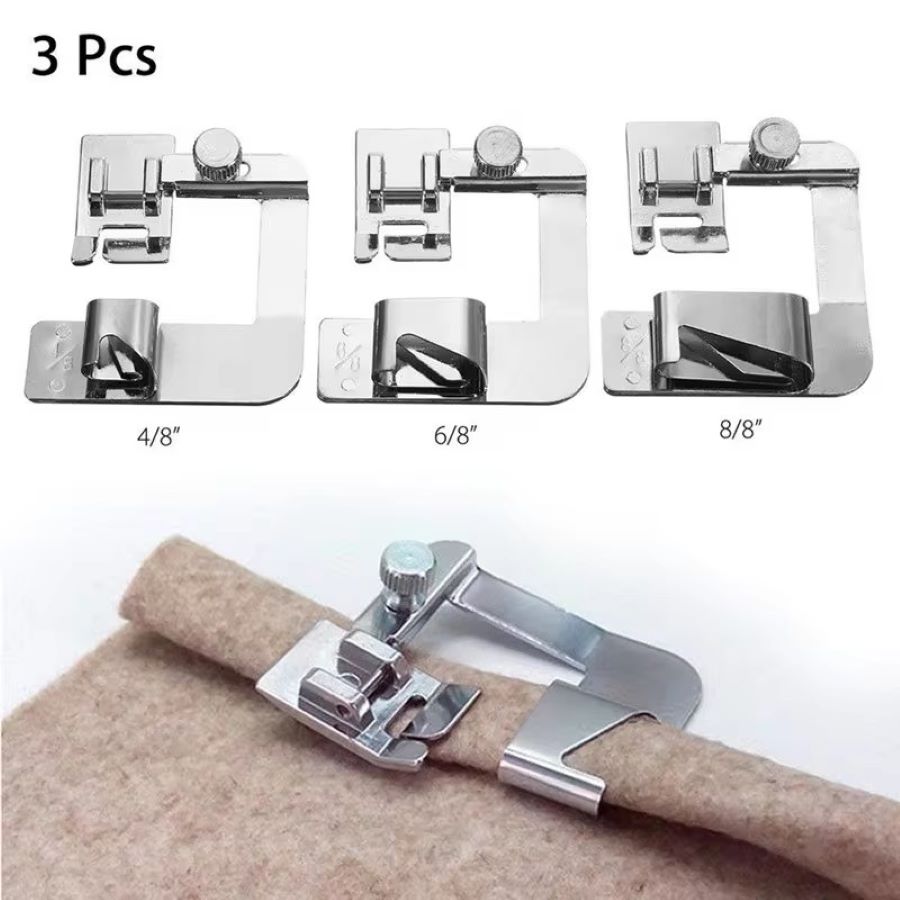 Rolled Hem Foot - 1-3 Piezas de 13/19/25mm Prensatelas para