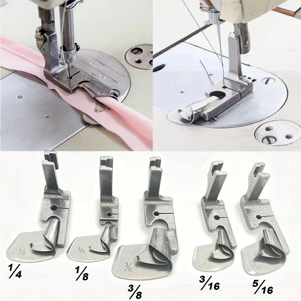 Rolled Hem Foot - 1 Pieza Pie Prensatelas Curvo Industrial