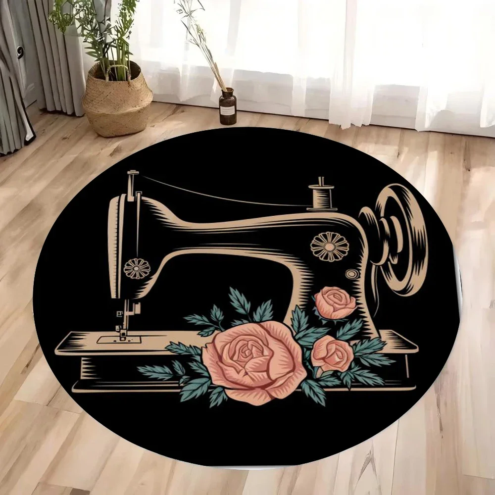 ~O~ Alfombra redonda para máqu - Vintage Sewing Textile reseña y precio