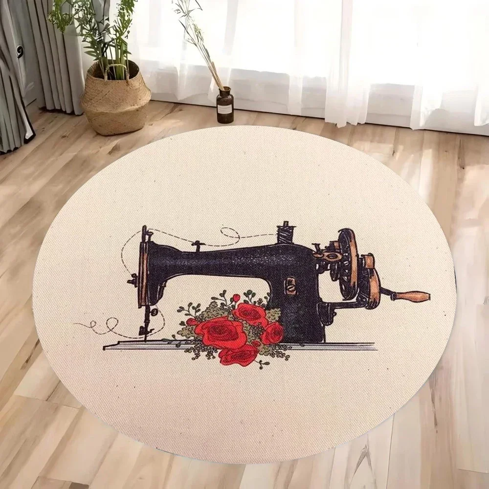 ~O~ Alfombra redonda para máqu - Vintage Sewing Textile reseña y precio