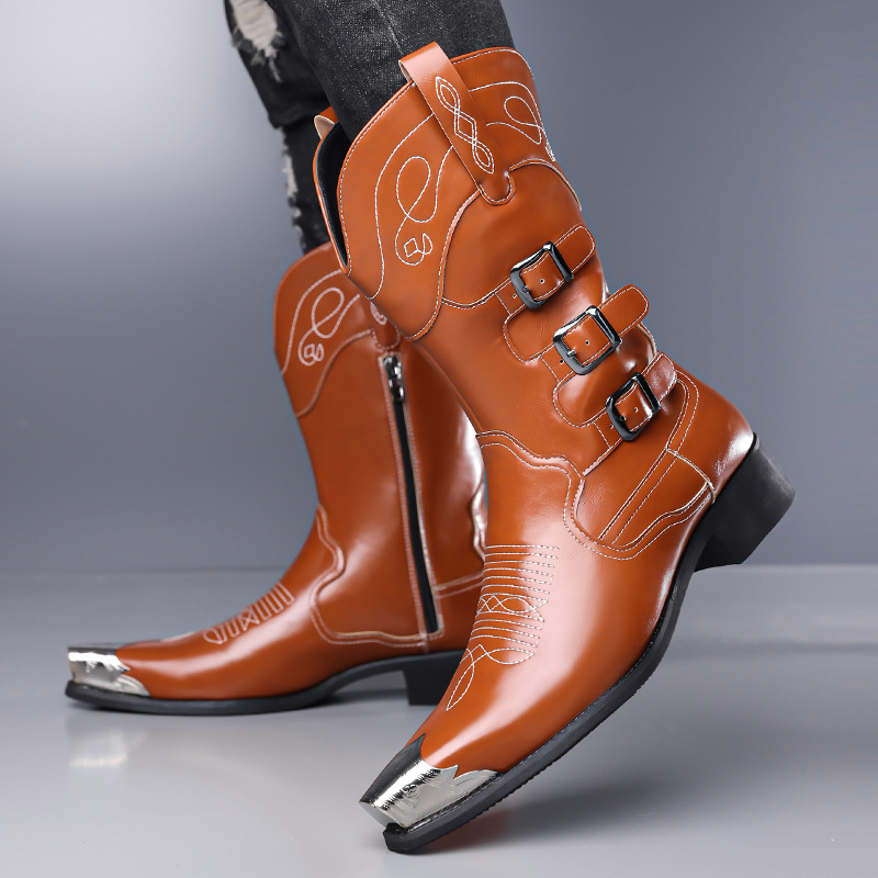Botas Altas de Cuero Patentado - Sewing Embroidery Fabric reseña y precio