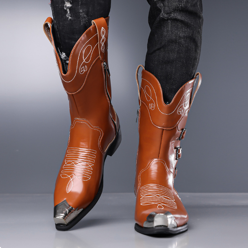 Botas Altas de Cuero Patentado - Sewing Embroidery Fabric reseña y precio