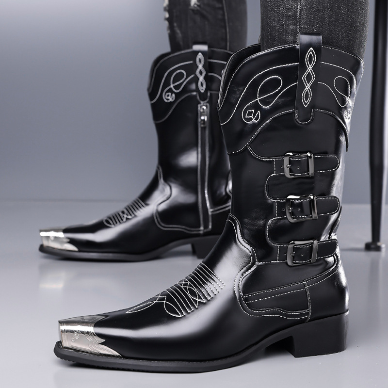 Botas Altas de Cuero Patentado - Sewing Embroidery Fabric reseña y precio