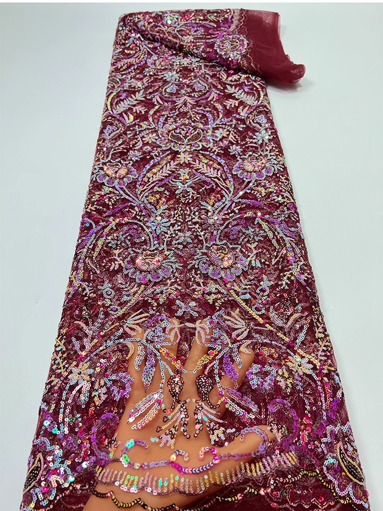 Tela de gasa brillante con bor - Sewing Embroidery Fabric reseña y precio