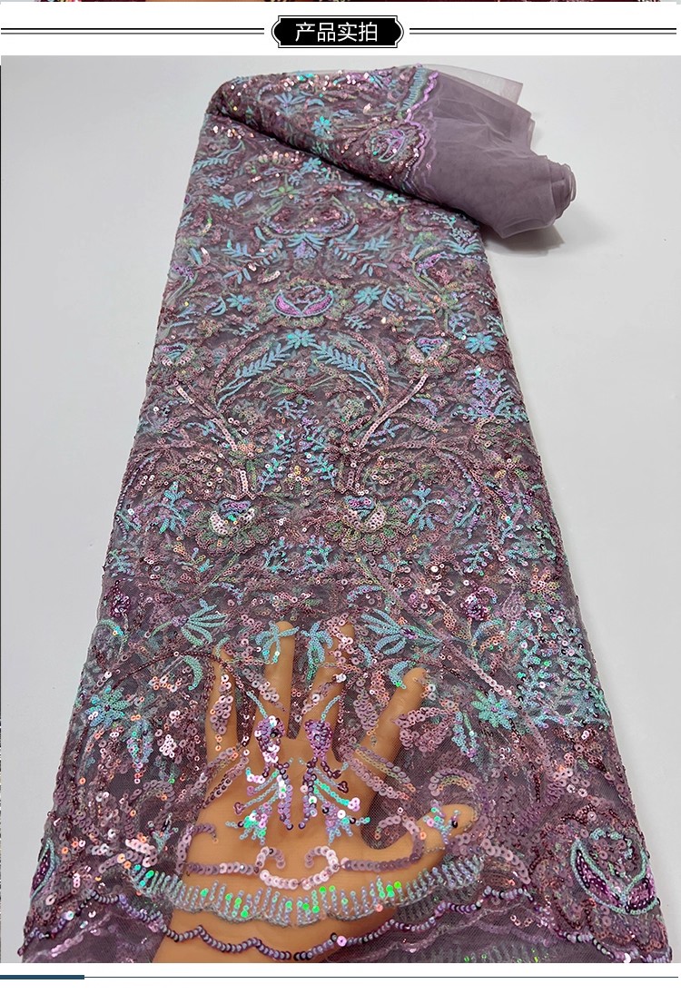 Tela de gasa brillante con bor - Sewing Embroidery Fabric reseña y precio