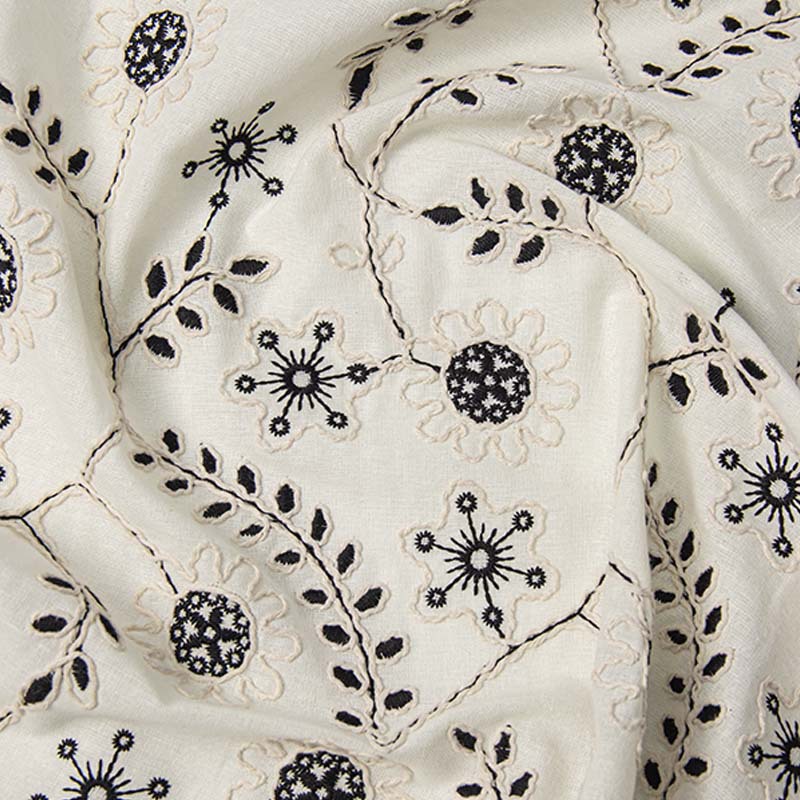Tela de encaje de algodón 3D b - Vintage Sewing Textile reseña y precio